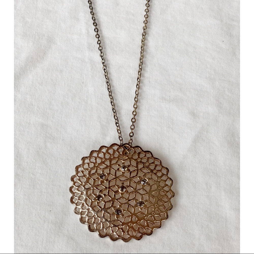 💍💫 J.Crew silver necklace w/ rhinestones